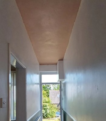 Corridor after plastering