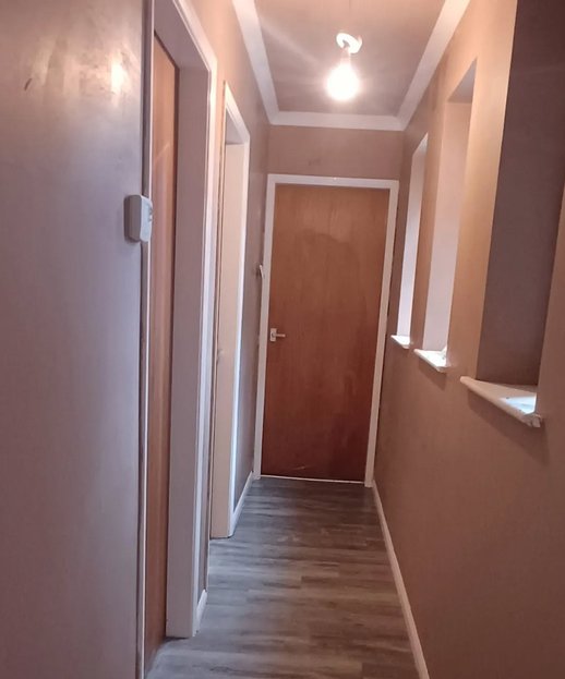 Hallway in Wrexham after a full replaster