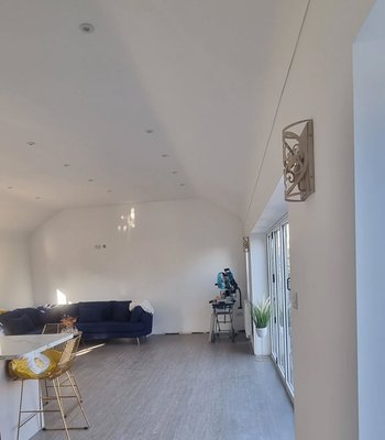 Finished open-plan living area